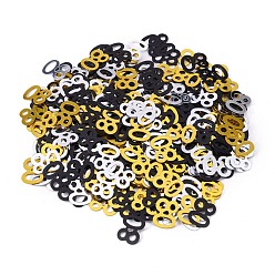 Mixed Color 80 Confetti, 80th Birthday Decorations, for Birthday Table Decor Party Favors, Mixed Color, 9.3x12.4x0.2mm, about 1200pcs/bag