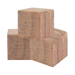 Tan Natural Bocote Beads, No Hole//Undrilled, Cube, Tan, 30x30x30mm