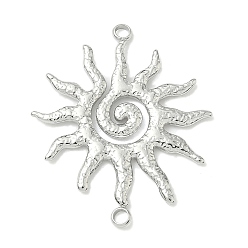 Нержавеющая Сталь Цвет 304 подвески из нержавеющей стали, солнечные ссылки, не тускнеет, цвет нержавеющей стали, 43.5x33x2.5 мм, отверстие : 2.8 мм