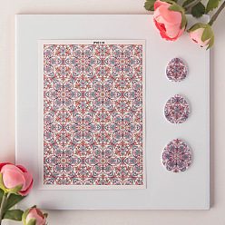 Легкий Лосось Цветочный узор керамика глина бумага для переноса воды, переводные декали под глазурью, для сережек-подвесок своими руками, светлый померанцевый, 13.8x9.5 см