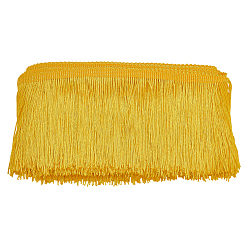 Золотистый Кружевная отделка из полиэстера, для пошива аксессуаров, золотые, 4 дюйм (100 мм), около 10.94 ярдов (10 м) / моток