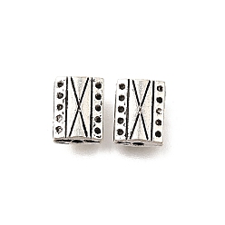 Античное Серебро Сплавочные овальные бусины тибетского стиля , без кадмия и без свинца, прямоугольные, античное серебро, 8.5x6x3 мм, отверстие : 1.2 мм, Около 1190 шт / 1000 г