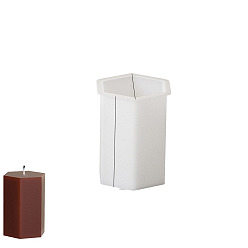 Шестиугольник Силиконовые формы, формы для свечей, формы для литья гипсовой смолы, белые, шестиугольник, 60x72 мм