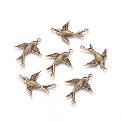 Античная Бронза Соединители ласточкина сплава тибетского стиля, без кадмия, без никеля и без свинца, античная бронза, 37x30x3 мм, Отверстие : 2 мм , около 520 шт / 1000 г