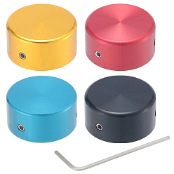 (52) Непрозрачная лаванда 4 коробка 4 цветные алюминиевые крышки для переключателей гитарных педалей, с железными винтами, разноцветные, 24x12 мм, внутренний диаметр: 10.5 мм, 1 коробка / цвет