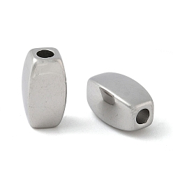 Нержавеющая Сталь Цвет 304 из нержавеющей стали бусы, прямоугольная призма, цвет нержавеющей стали, 12x6x6 мм, отверстие : 2.4 мм