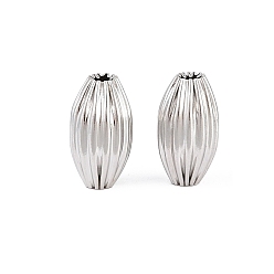 Нержавеющая Сталь Цвет 304 из нержавеющей стали бусы, рис, цвет нержавеющей стали, 10x5.5 мм, отверстие : 1.2 мм