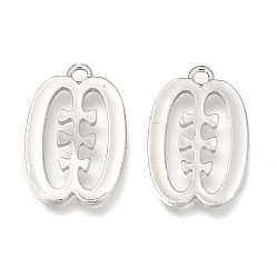 Платина Латунные подвески, долговечный, символы adinkra ese ne tekrema, платина, 18.3x12x1 мм, отверстие : 1.5 мм