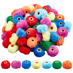 (52) Непрозрачная лаванда 84шт 7 цвета имитация кроличьей шерсти европейские бусины, рондель, разноцветные, 19.5~20x12 мм, отверстие : 4 мм, 12 шт / цвет