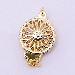 Light Gold Застежки латунные коробки, многожильные застежки, плоско-круглые, золотой свет, 22x12x5.5 мм, отверстие : 1.5 мм
