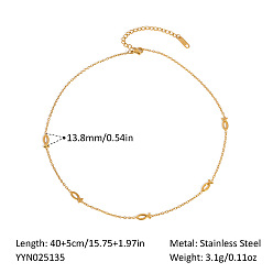 Fish 304 ожерелья из звеньев цепи из нержавеющей стали для женщин, реальный 18 k позолоченный, Иисус рыбы, 15.75 дюйм (40 см)