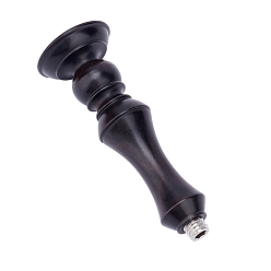 Black Sandalwood Handle, for Wax Seal Stamp, Wedding Invitations Making, Black, 8.85x3cm