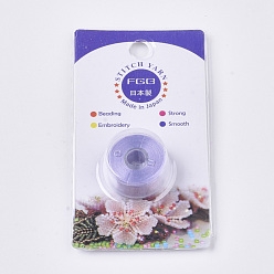 Lilac Special Coated Polyester Beading Threads for Seed Beads, Lilac, 0.1mm, about 50yards/roll