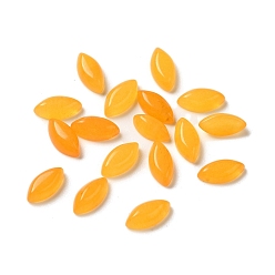 Белый Нефрит Кабошоны из натурального белого нефрита, лошадиный глаз , оранжевые, 8x4x2.5~3 мм