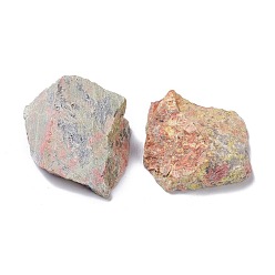 Унакит Грубые необработанные натуральные унакитовые бусы, для акробатики, украшение, полирование, обмотка провода, исцеление кристаллами викки и рейки, нет отверстий / незавершенного, самородки, 31~40x31~33x12~20 мм, Около 6 шт / 100 г