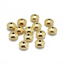 Real Gold Filled Yellow Gold Filled Spacer Beads, 1/20 14K Gold Filled, Cadmium Free & Nickel Free & Lead Free, Flat Round, 8x4.6mm, Hole: 1.5mm