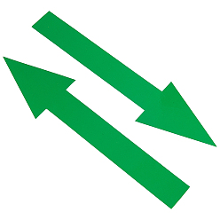 Зеленый 15 наборы самоклеящихся наклеек-стрелок из ПВХ, водонепроницаемые наклейки со стрелками направления для пола, стены и гладкие поверхности, зелёные, 52x199x0.2 мм, 2 шт / комплект