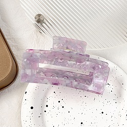 Сливовый Заколки для волос с когтями из ацетата целлюлозы (смола), прямоугольные, слива, 98x47 мм