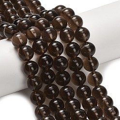 Дымчатый Кварц Природные дымчатый кварц бисер пряди круглые, 12.5 мм, отверстие : 1.2 мм, около 31~32 шт / нитка, 14.57~15.16 дюйм (37~38.5 см)
