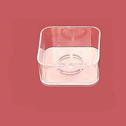 Квадрат Пластиковая чашка для свечи, прозрачные, квадратный, 38x38x18.5 мм