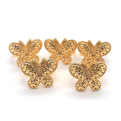 Butterfly Iron Sewing Thimbles, Adjustable Finger Shiled Ring, Finger Protector Tools, DIY Craft Accessories, Golden, Butterfly Pattern, 16mm