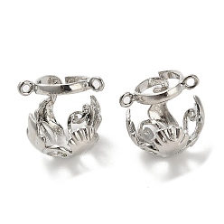 Платина Стойки покрытие латунь подвесные поручительств, для изготовления подвесного диффузора для духов с эфирными маслами, долговечный, без свинца и без кадмия, платина, 18x18x18 мм, отверстие : 1.6 мм