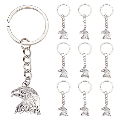 (52) Непрозрачная лаванда 20шт. брелки из сплава в виде орла, с железными кольцами, разноцветные, 87 мм