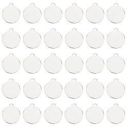 Платина Латунные подвески, штамповка пустой метки, плоско-круглые, платина, 26x22x0.8 мм, отверстие : 3 мм, 30 шт / коробка