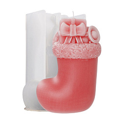 Christmas Socking Формы для ароматизированных свечей, силиконовые формы на рождественскую тему, рождественские носки, 60x72x101 мм, внутренний диаметр: 64x54 мм