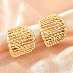 Plaqué 18K Or Véritable Boucles d'oreilles en laiton de goujon, sans cadmium et sans plomb, plaqué longue durée, crémaillère plaquage, réel 18 k plaqué or, 25x25mm