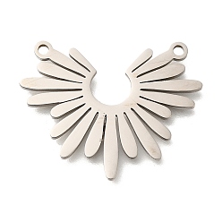 Солнце Антикоррозийные 201 подвески из нержавеющей стали, цвет нержавеющей стали, солнце, 21.5x27.5x1.5 мм, отверстие : 1.6 мм