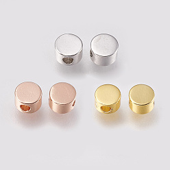 (52) Непрозрачная лаванда Латунные бусины, плоско-круглые, разноцветные, 4x2 мм, отверстие : 1.5 мм