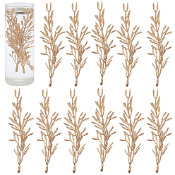 Light Gold 30шт. искусственных листьев из ПВХ-пластика, для вазы свадебный букет украшение дома, золотой свет, 153x55x3 мм