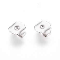 Нержавеющая Сталь Цвет Устойчивы к потускнению 201 фрикционные ушные гайки из нержавеющей стали, цвет нержавеющей стали, 8.5x9x4.5 мм, отверстие : 1 мм