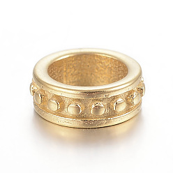 Золотой 304 из нержавеющей стали разделительные бусины, плоско-круглые, золотые, 8.5x3 мм, отверстие : 6 мм