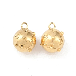 Настоящее золото 18K 304 прелести нержавеющей стали, форма мины, ионное покрытие (ip), реальный 18 k позолоченный, 15x12x13 мм, отверстие : 2 мм