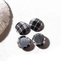 Черный Сетка ткань круглые кабошоны аксессуары, чёрные, 16 мм