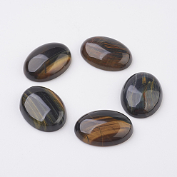 Тигровый глаз Натуральный желтый синий тигровый глаз плоские кабошоны, овальные, 25x18x7~7.5 мм