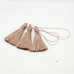 PeachPuff Nylon Thread Tassel Big Pendant Decorations, PeachPuff, 43x6mm