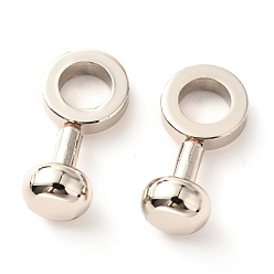 Платина Латунные застежки для сумок своими руками, для лямки, обвязочные сумки аксессуары, платина, 2.05x1.05x0.8 см, Внутренний диаметр: 0.6 cm