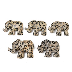 Dalmatian Jasper Natural Dalmatian Jasper Carved Pendants, Elephant Charms, 26~35x37~46x6~9mm, Hole: 3~4mm
