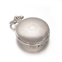 Платина Сплав Кварцевые часы головы, платина, 46x36x14 мм, отверстия: 6x11.5 мм, смотреть лицо: 25мм