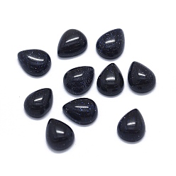 Синий Драгоценный Камень Синтетические голубые голдстоуновские кабошоны, слеза, 8x6x3 мм