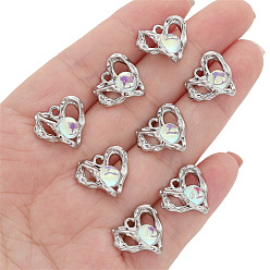 Сердце Платинового сплава смолы подвески, для ювелирных украшений своими руками, сердце, 15x17 мм