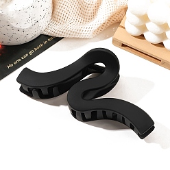 Черный Волнистые пластиковые заколки для волос с большими когтями, аксессуары для волос для женщин и девочек, чёрные, 60x130x55 мм