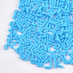 Темно-Голубой Бусины из полимерной глины, подделка, без отверстия , колонка, глубокое синее небо, 2~6x1.5 мм