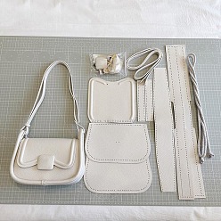 Белый Набор сумок-шопперов своими руками, включая материалы сумки из искусственной кожи, прямоугольные, белые, 150x220x80 мм