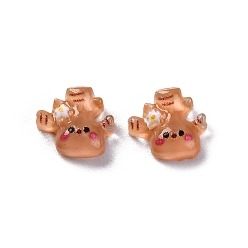 Vegetables Мультяшные прозрачные кабошоны из смолы, имитация овощей, имбирь, 6.5x7x2.5 мм