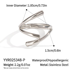 Нержавеющая Сталь Цвет Регулируемые 304 открытые манжеты из нержавеющей стали для женщин, цвет нержавеющей стали, 15 мм, размер США 8 1/2 (18.5 мм)