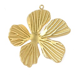 Настоящее золото 18K 304 подвески из нержавеющей стали, , ионное покрытие (ip), реальный 18 k позолоченный, 41x40x9 мм, отверстие : 1.6 мм